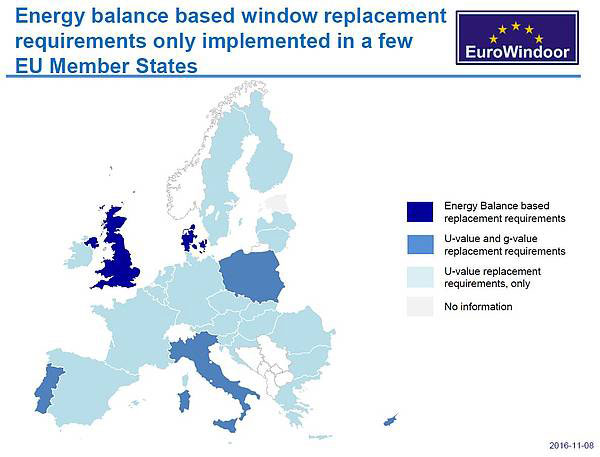 Infographic on Energy balance based window replacement requirements in EU MS_1611