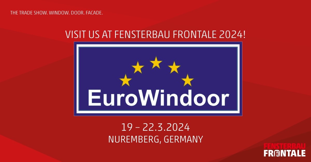EuroWindoor at the Fensterbau Frontale. Both Logos merged in one picture.